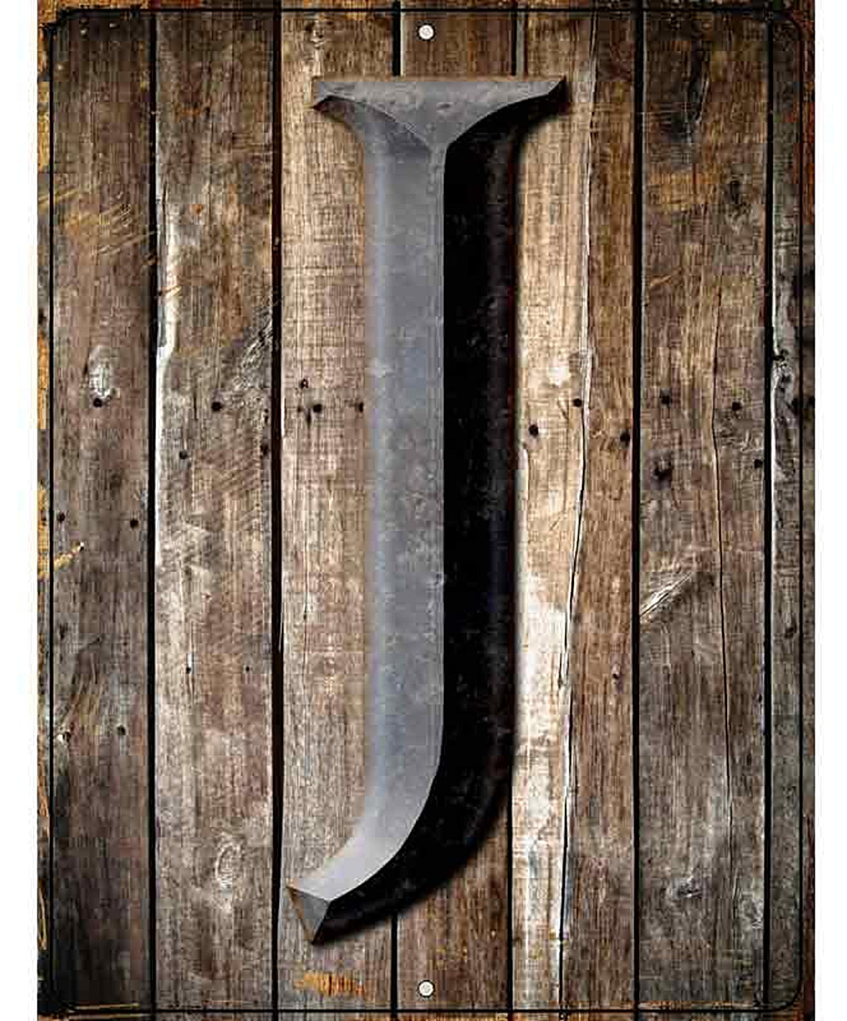 Letter J Metal Novelty Parking Sign