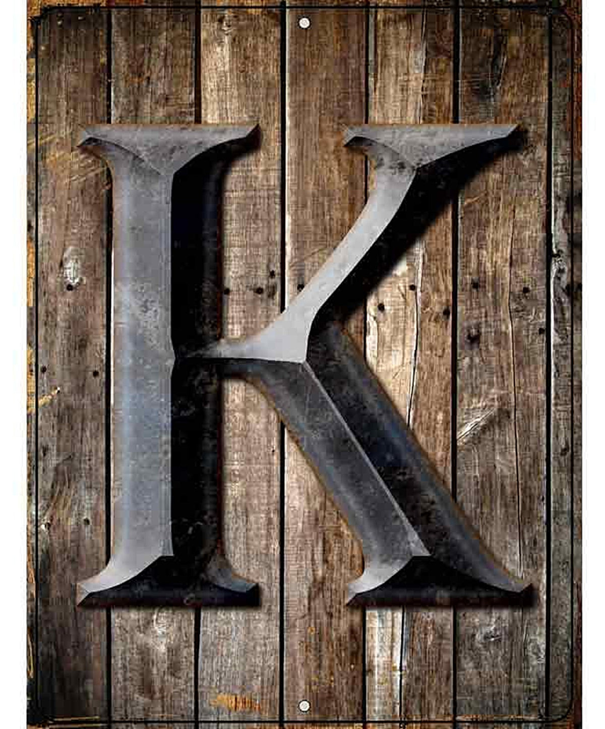 Letter K Metal Novelty Parking Sign