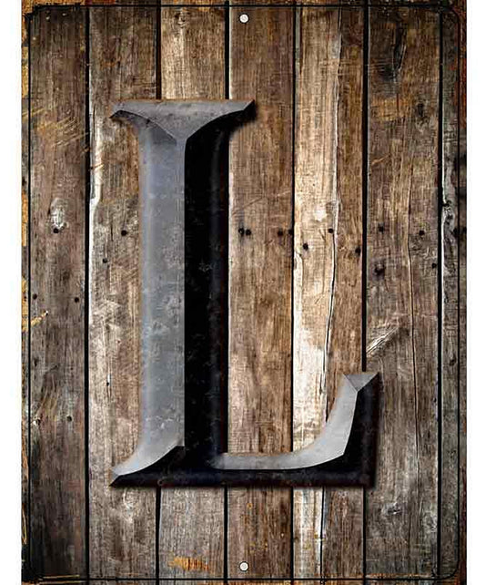 Letter L Metal Novelty Parking Sign