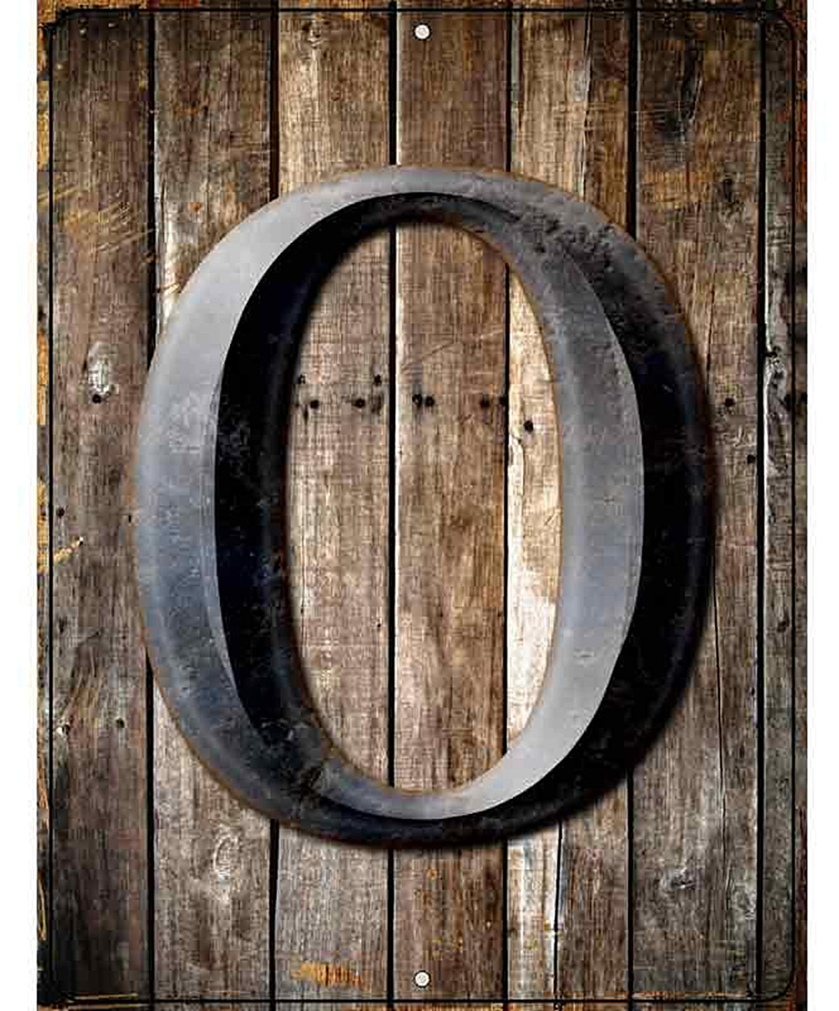 Letter O Metal Novelty Parking Sign