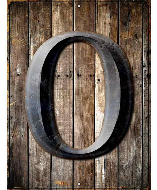 Letter O Metal Novelty Parking Sign