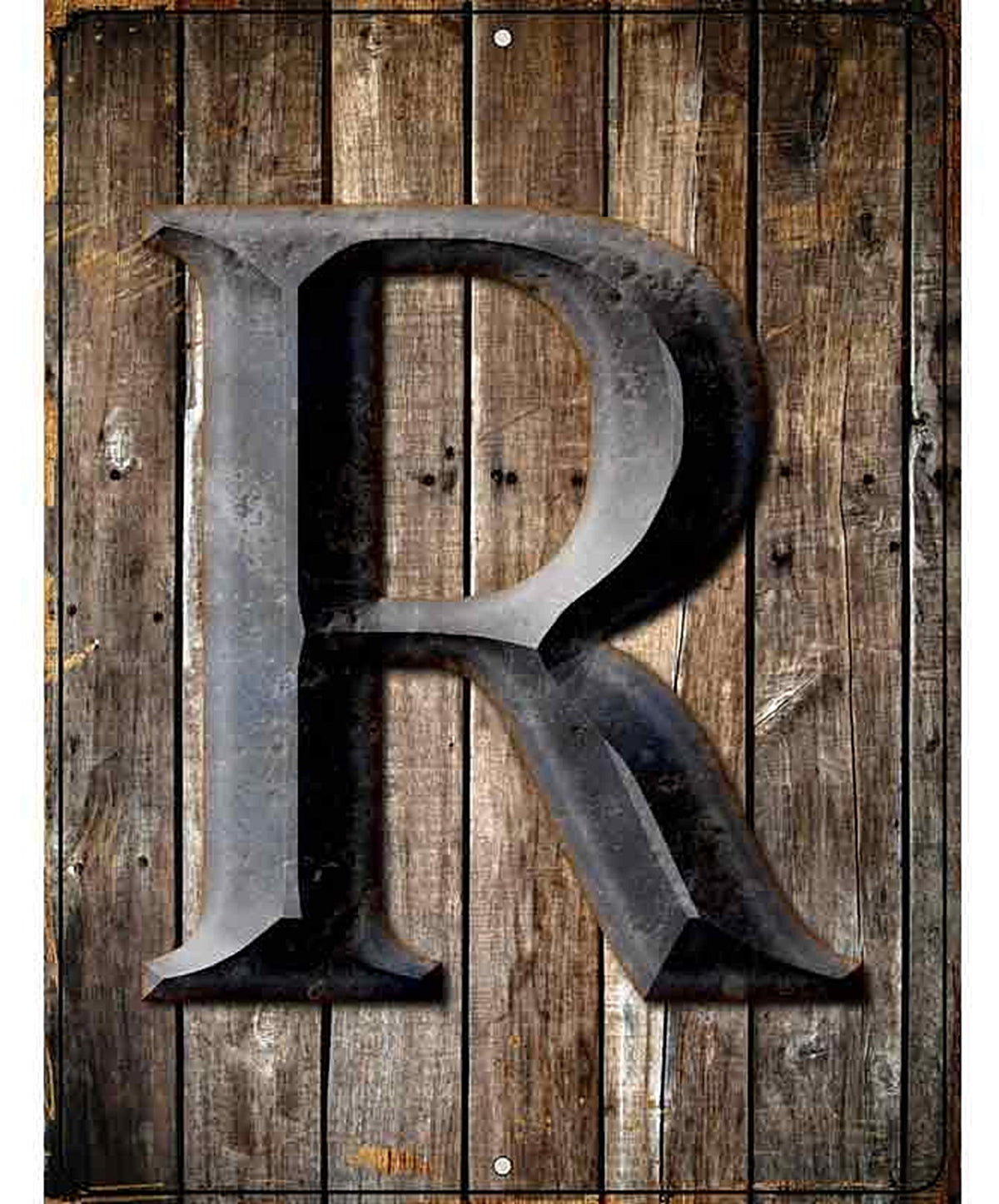 Letter R Metal Novelty Parking Sign