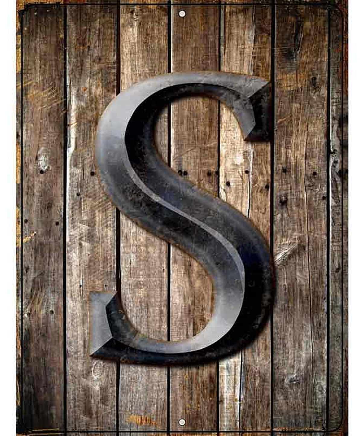 Letter S Metal Novelty Parking Sign