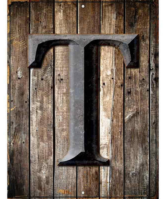 Letter T Metal Novelty Parking Sign