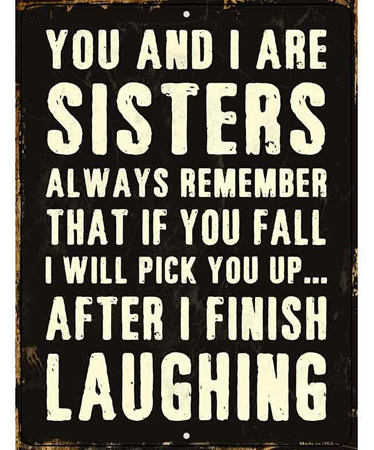 You And I Metal Novelty Parking Sign