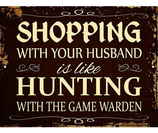 Shopping Metal Novelty Parking Sign