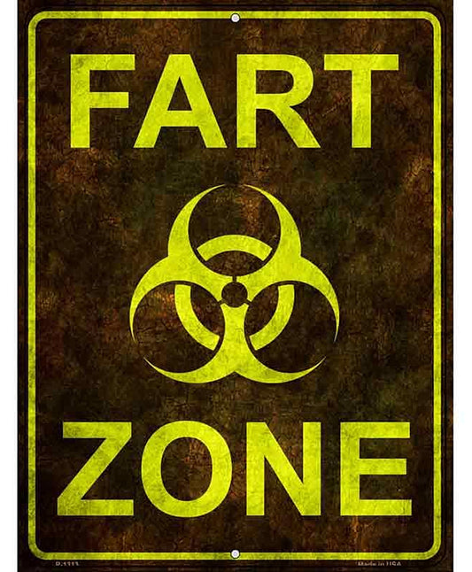 Fart Zone Metal Novelty Parking Sign