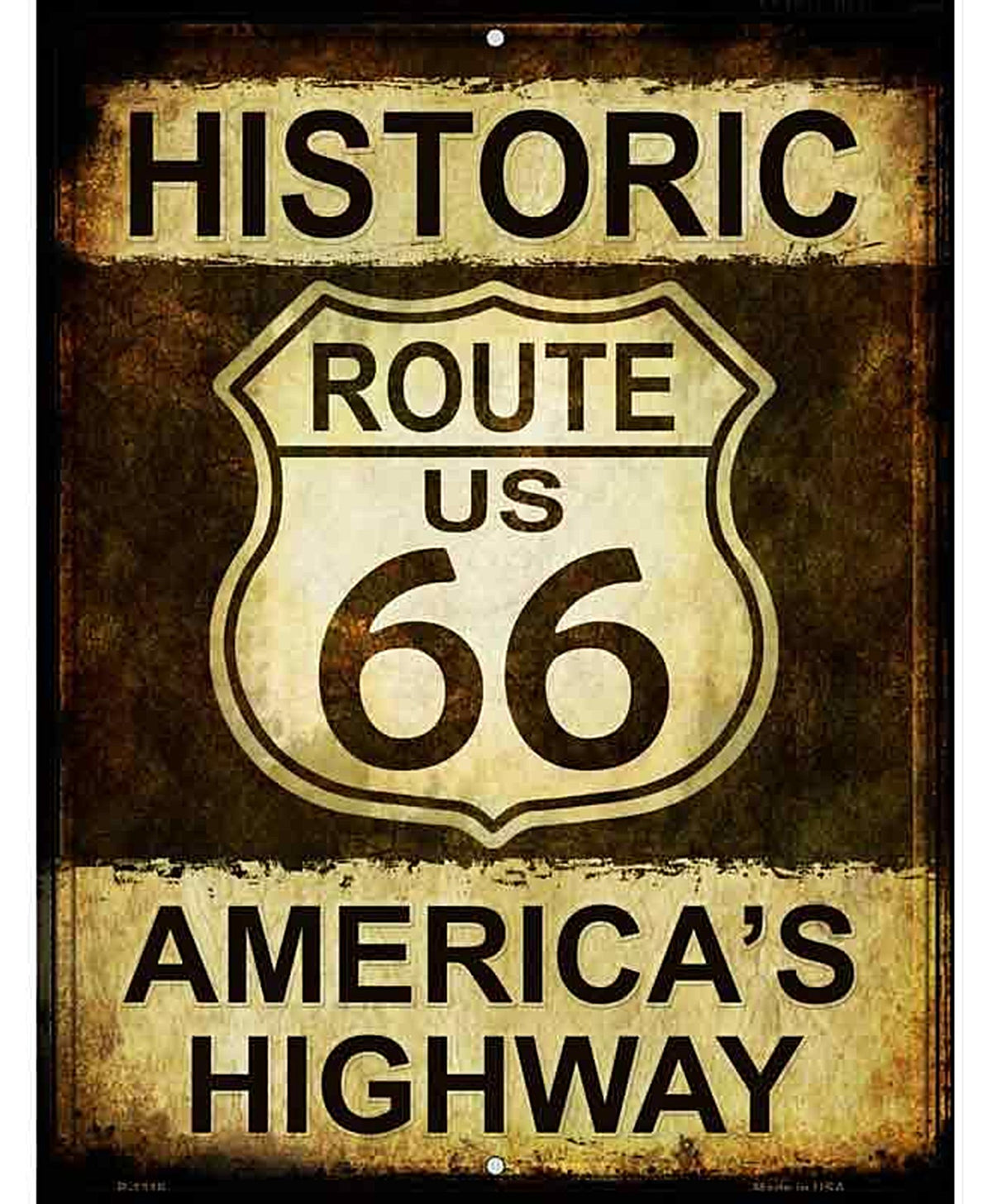 Historic Route 66 Metal Novelty Parking Sign