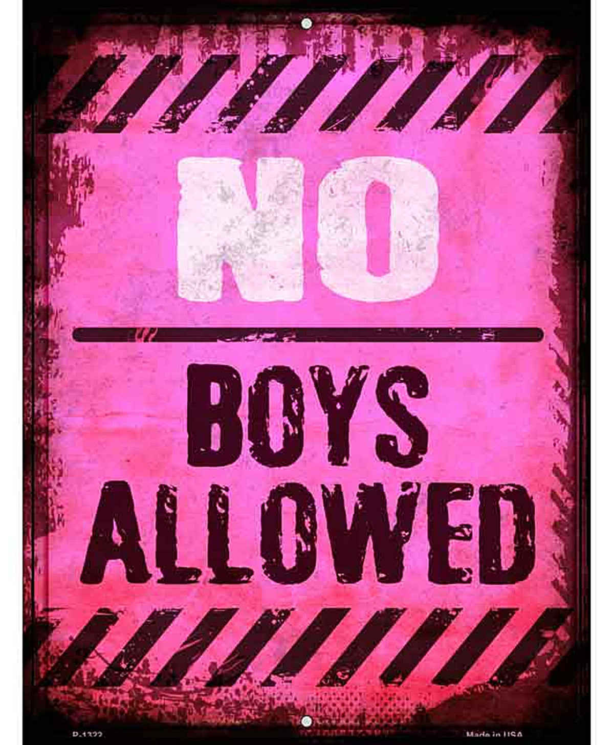 No Boys Allowed Metal Novelty Parking Sign