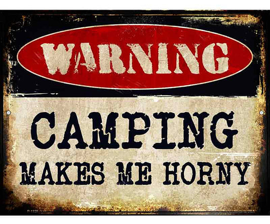 Camping Metal Novelty Parking Sign
