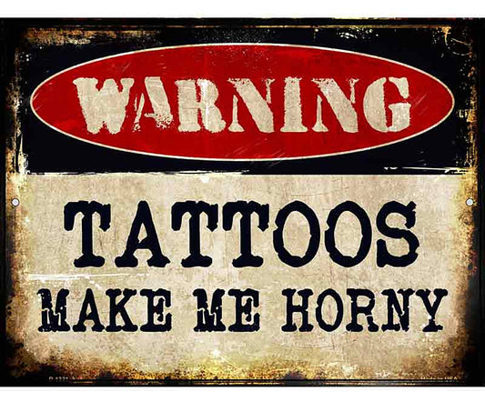 Tattoos Metal Novelty Parking Sign