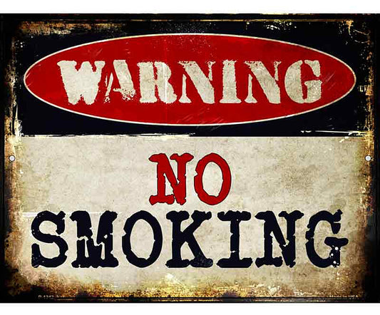 No Smoking Metal Novelty Parking Sign