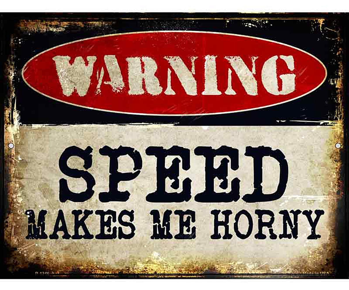 Speed Metal Novelty Parking Sign