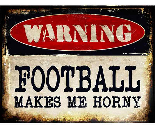 Football Metal Novelty Parking Sign