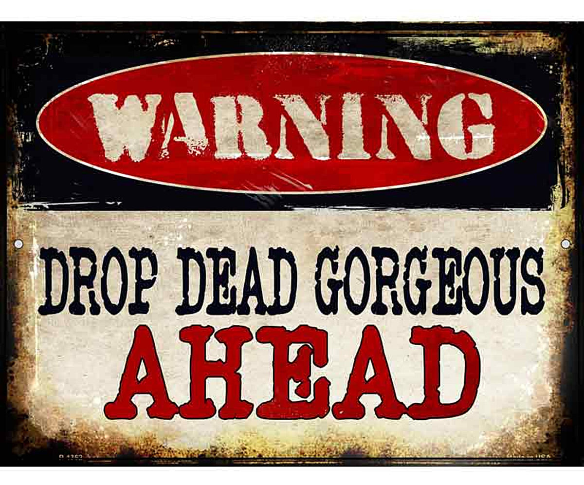Drop Dead Gorgeous Metal Novelty Parking Sign