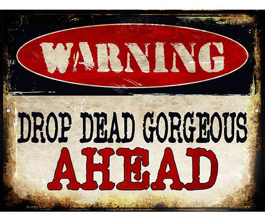 Drop Dead Gorgeous Metal Novelty Parking Sign