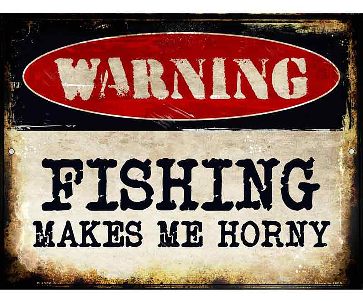 Fishing Metal Novelty Parking Sign