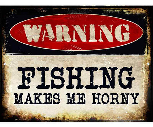 Fishing Metal Novelty Parking Sign