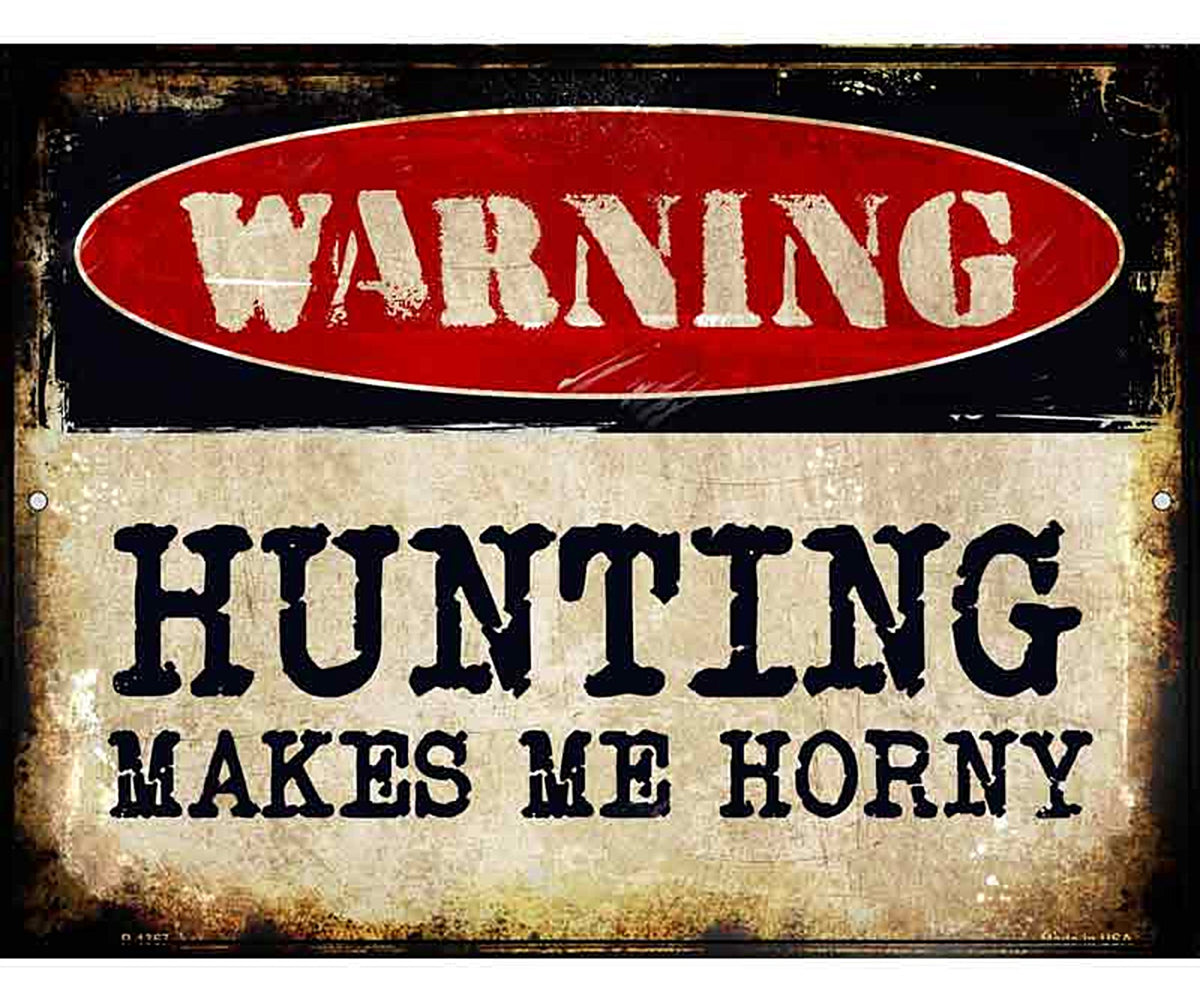 Hunting Metal Novelty Parking Sign