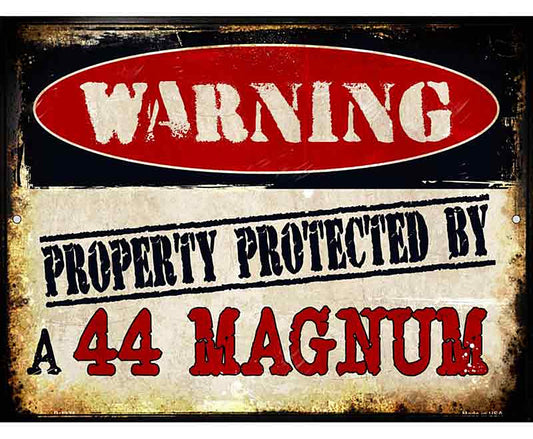 44 Magnum Metal Novelty Parking Sign