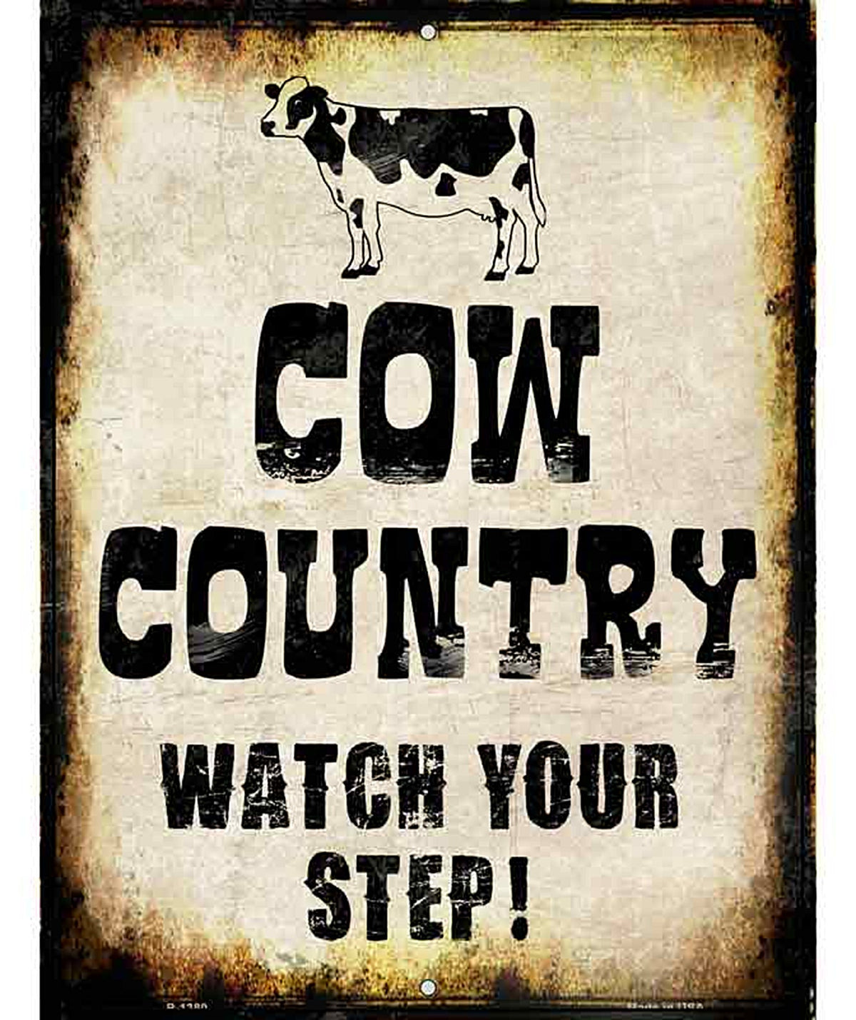 Cow Country Metal Novelty Parking Sign