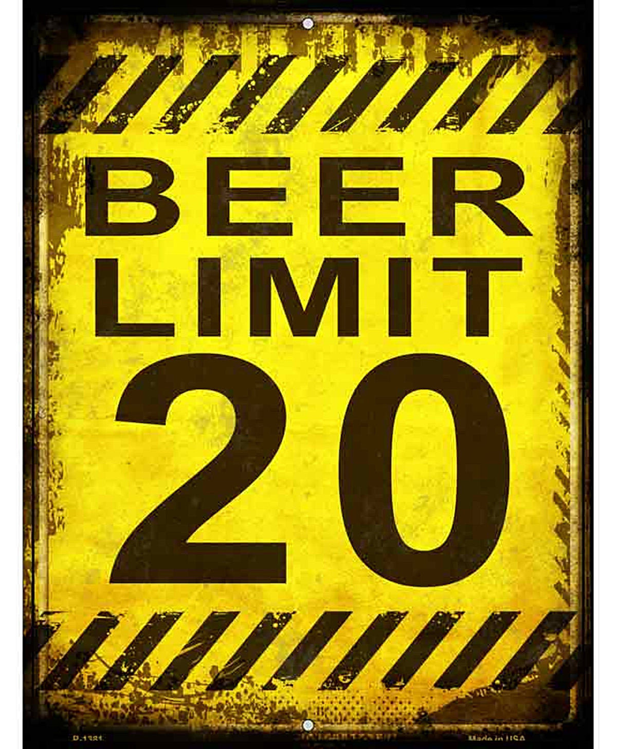 Beer Limit Metal Novelty Parking Sign