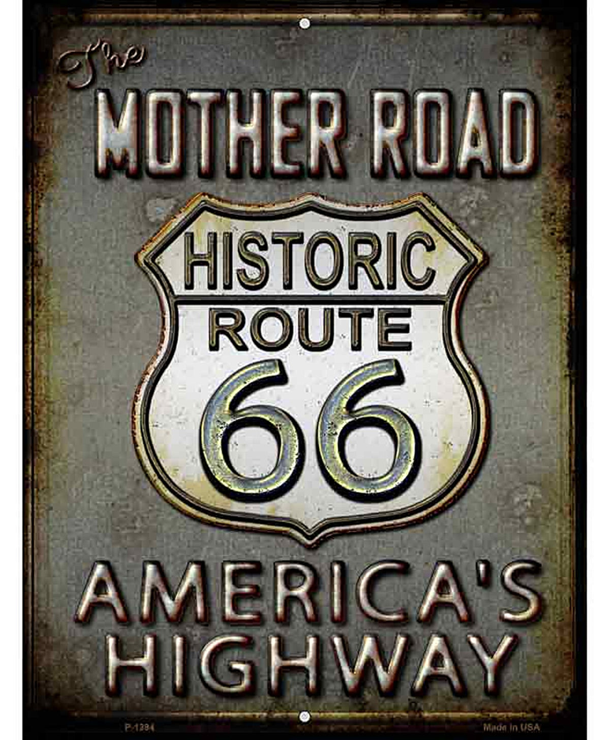 Historic Mother Road Route 66 Metal Novelty Parking Sign