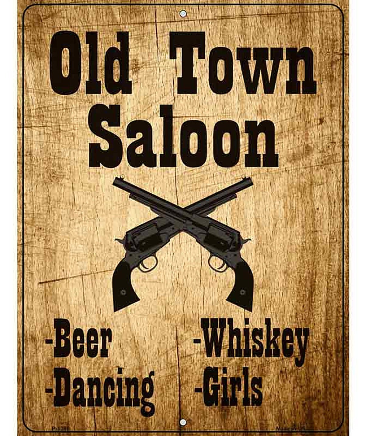 Old Town Saloon Metal Novelty Parking Sign