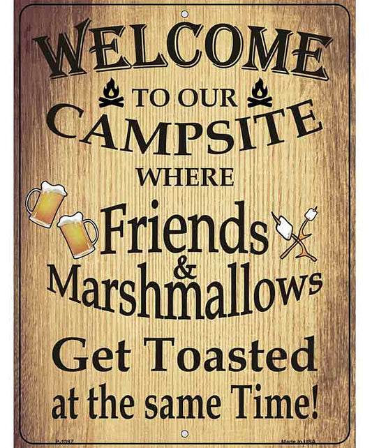 Campsite Metal Novelty Parking Sign