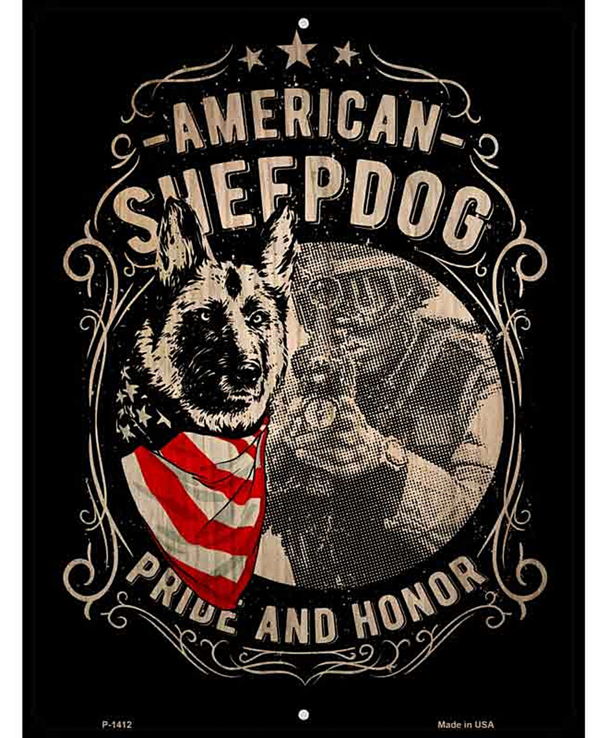 American Sheepdog Metal Novelty Parking Sign
