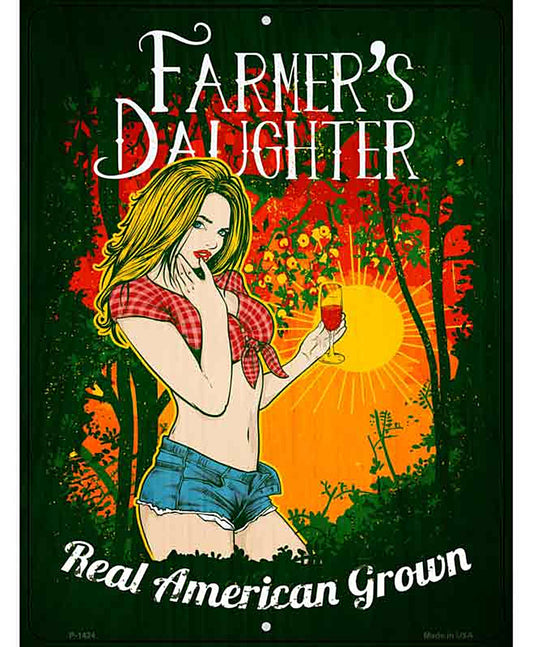 Farmers Daughter Metal Novelty Parking Sign