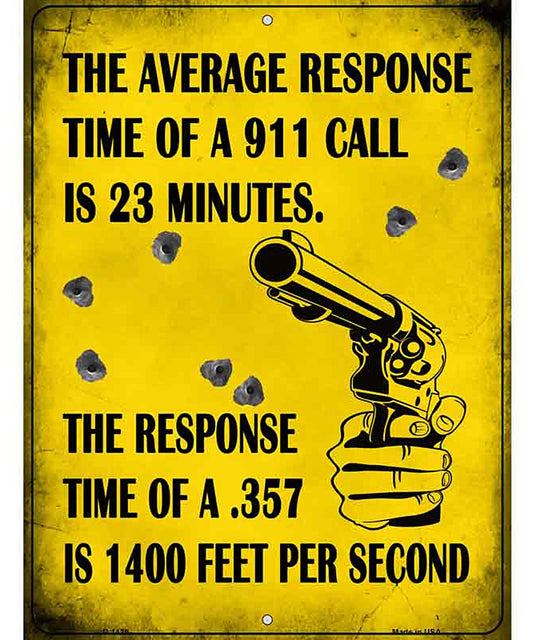 The Average Response Metal Novelty Parking Sign