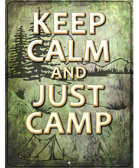 Keep Calm And Camp Metal Novelty Parking Sign