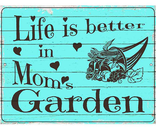 Moms Garden Metal Novelty Parking Sign