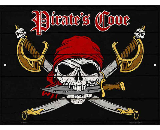 Pirates Cove Metal Novelty Parking Sign