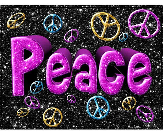 Peace Metal Novelty Parking Sign