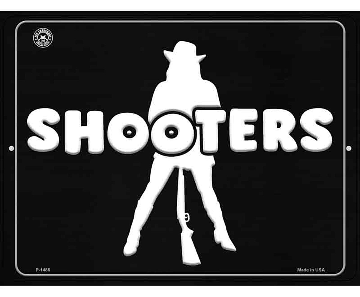 Shooters Metal Novelty Parking Sign