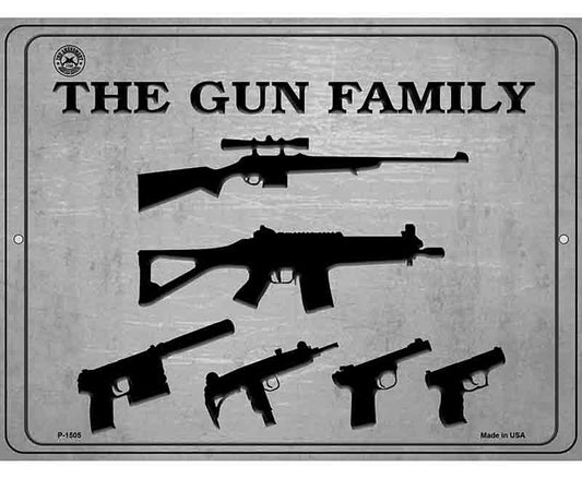 The Gun Family Metal Novelty Parking Sign