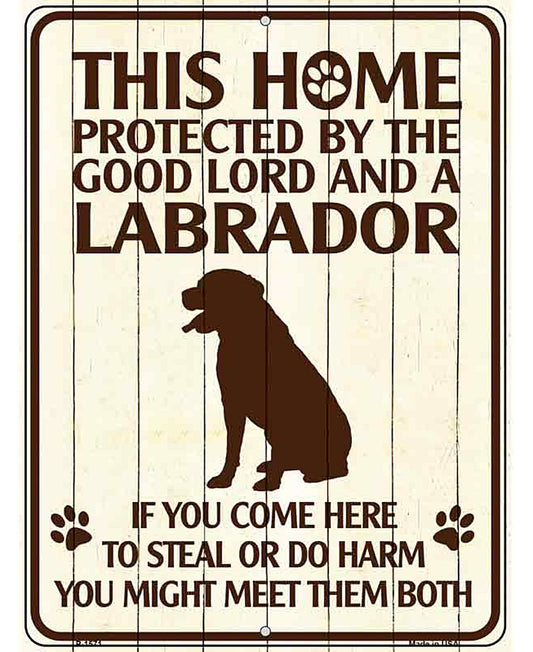 Labrador Protected Metal Novelty Parking Sign