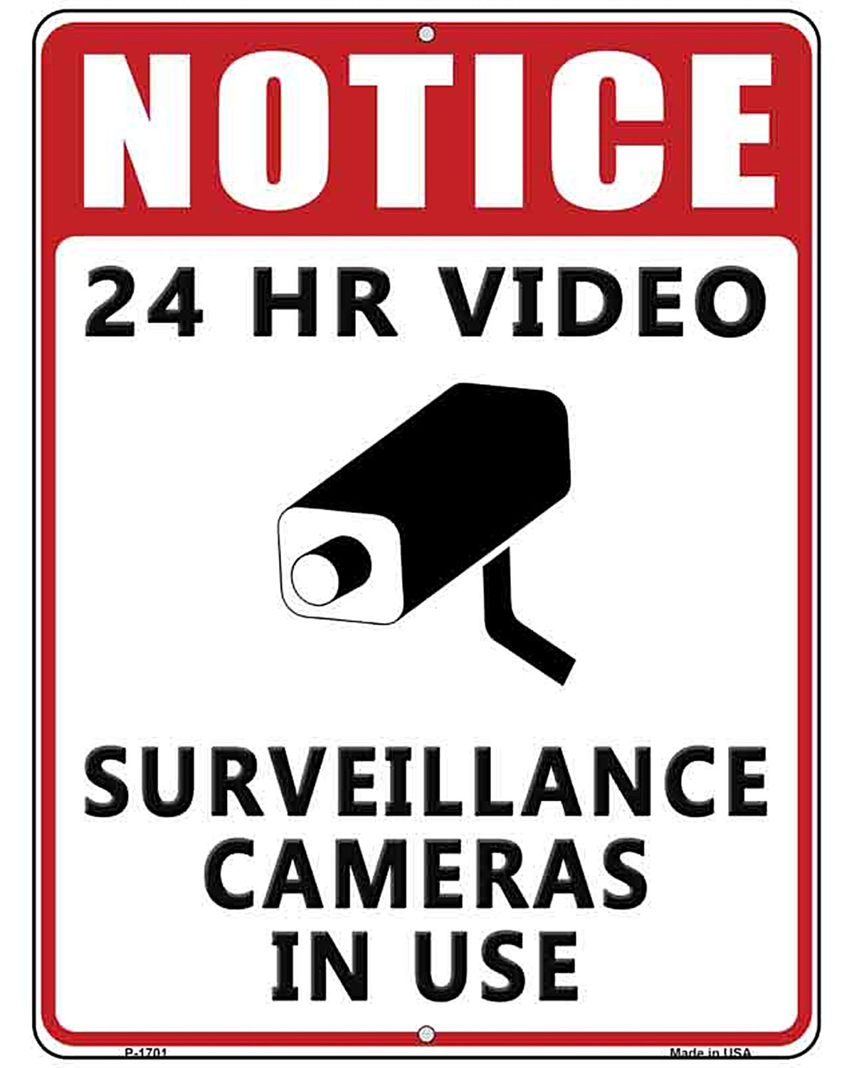 Notice Video Surveillance Parking Sign Novelty