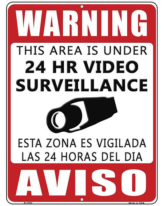 Warning This Area Is Under Video Surveillance Parking Sign Novelty