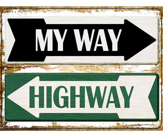 My Way Highway Parking Sign Novelty