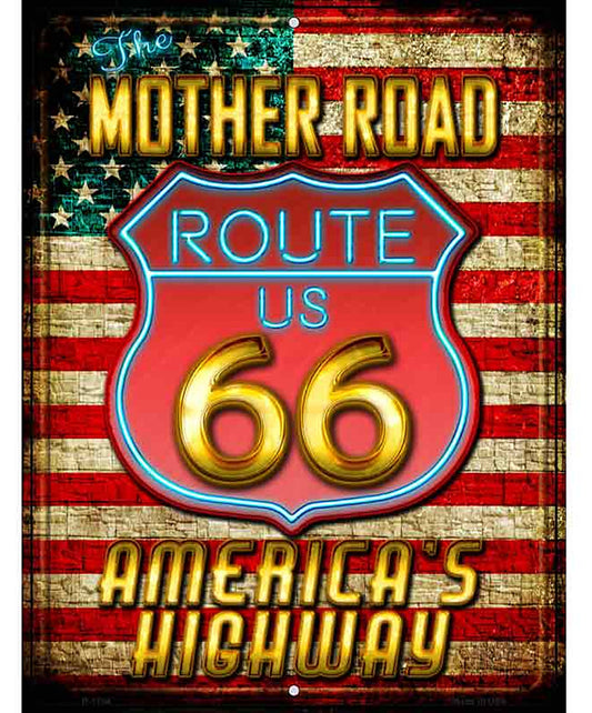 Mother Road Route 66 Parking Sign Novelty