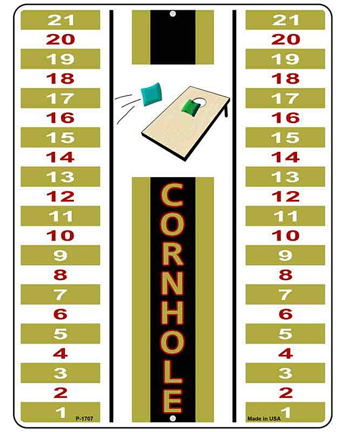 Cornhole Scoreboard Parking Sign Novelty