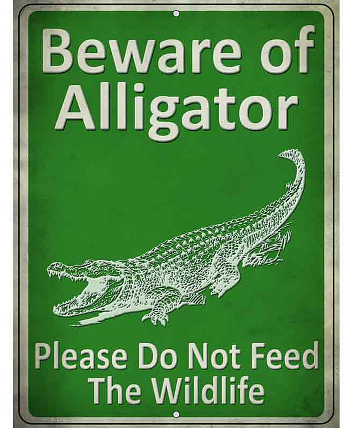 Beware of Alligators Dont Feed Novelty Parking Sign