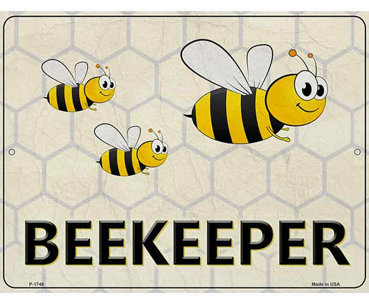 Beekeeper Metal Novelty Parking Sign