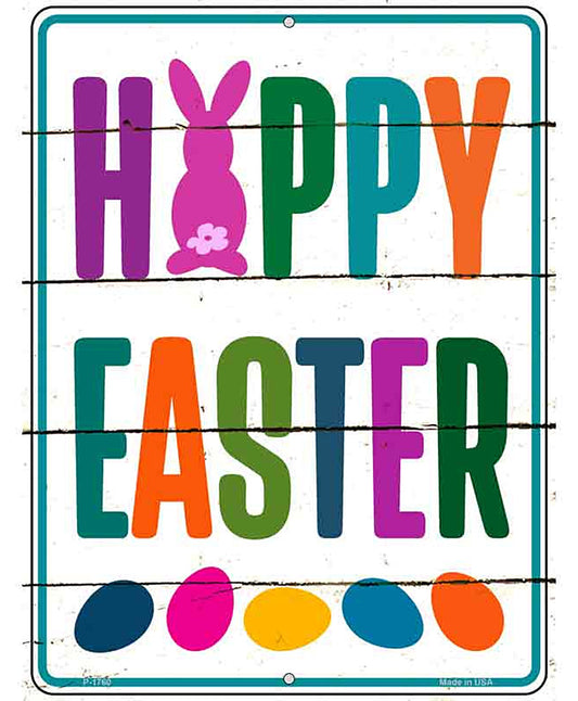 Happy Easter with Eggs Novelty Parking Sign