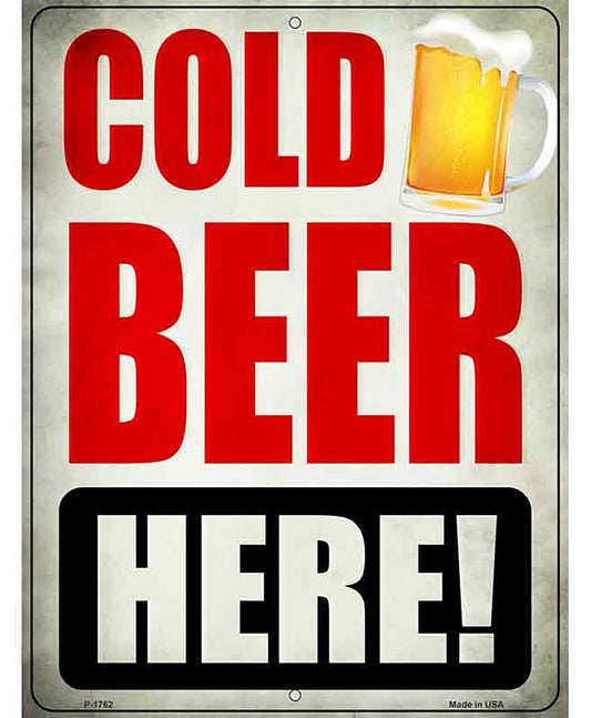 Cold Beer Here Novelty Parking Sign