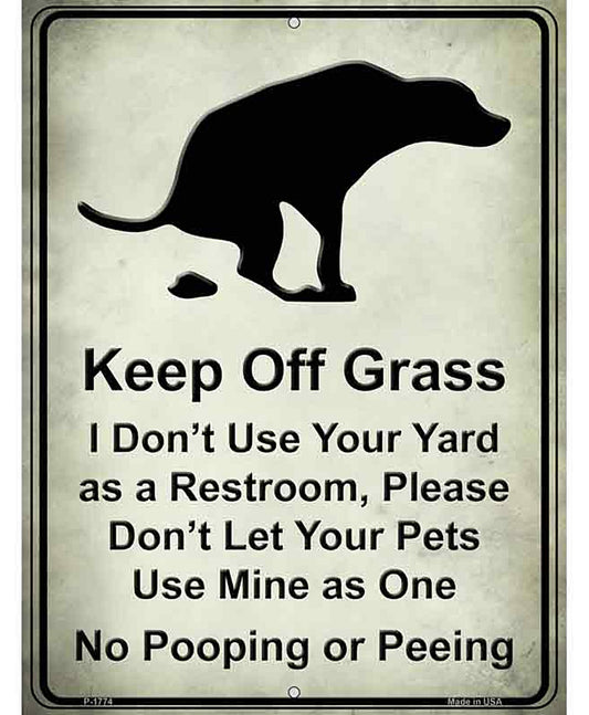 Keep Off Grass Novelty Parking Sign