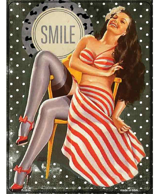 Girl On Chair Vintage Pinup Parking Sign